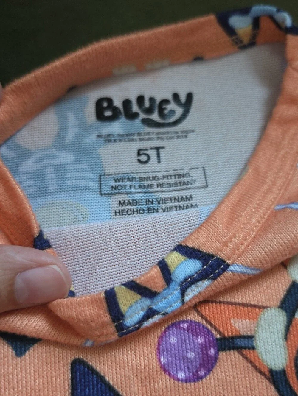 Kids' Orange Halloween Bluey & Bingo Pajama Set
